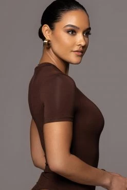 JLUXLABEL JLUXBASIX CHOCOLATE IDEAL BODYSUIT NEW ARRIVALS