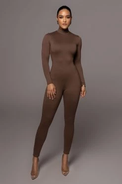 JLUXLABEL JLUXBASIX CHOCOLATE RAISA JUMPSUIT SALE