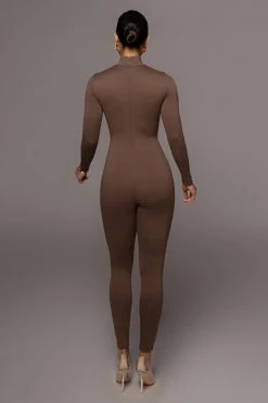 JLUXLABEL JLUXBASIX CHOCOLATE RAISA JUMPSUIT SALE