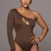 JLUXLABEL CHOCOLATE DARLA KEYHOLE BODYSUIT SALE