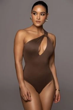 JLUXLABEL NEW ARRIVALS CHOCOLATE PRISCILLA KEYHOLE BODYSUIT