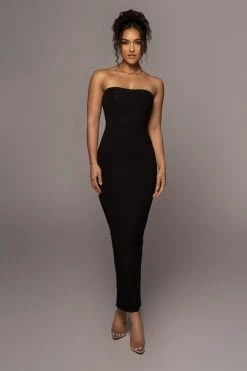 JLUXLABEL NEW ARRIVALS BLACK CELENA MAXI DRESS
