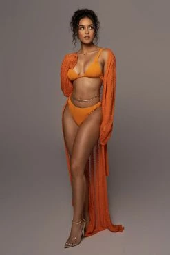 JLUXLABEL ORANGE YUBA PERFECT CUT BIKINI
