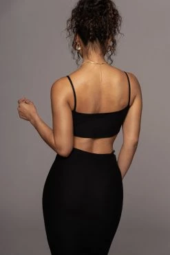 JLUXLABEL NEW ARRIVALS BLACK FINE ROMANCE TWO PIECE SET