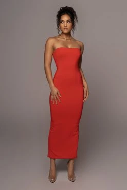 JLUXLABEL RED CELENA MAXI DRESS NEW ARRIVALS