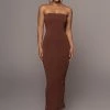 JLUXLABEL CHOCOLATE CELENA MAXI DRESS NEW ARRIVALS