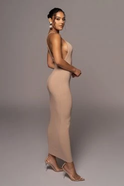 JLUXLABEL BEIGE SOUL SEARCHING DRESS