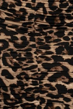JLUXLABEL LEOPARD KARMEN RUCHED SKIRT