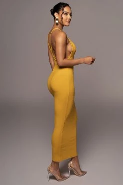 JLUXLABEL MUSTARD SOUL SEARCHING DRESS