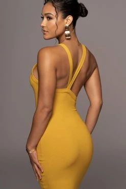 JLUXLABEL MUSTARD SOUL SEARCHING DRESS