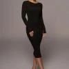 JLUXLABEL BLACK HIGH EXPECTATIONS MIDI DRESS 1 JLUXLABEL BLACK HIGH EXPECTATIONS MIDI DRESS