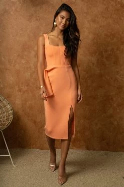 JLUXLABEL PEACH FOREVER SLIT SKIRT NEW ARRIVALS 28 JLUXLABEL PEACH FOREVER SLIT SKIRT NEW ARRIVALS