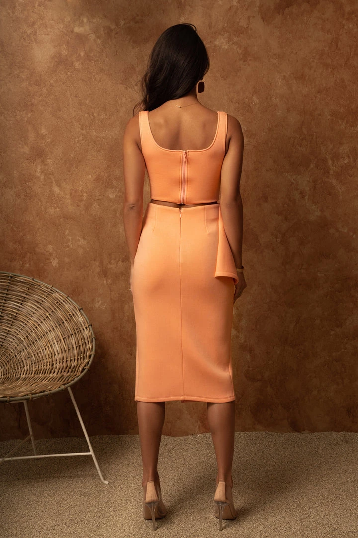 JLUXLABEL PEACH FOREVER SLIT SKIRT NEW ARRIVALS 18 JLUXLABEL PEACH FOREVER SLIT SKIRT NEW ARRIVALS