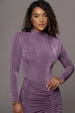 JLUXLABEL GRAPE AURA SLINKY SKIRT