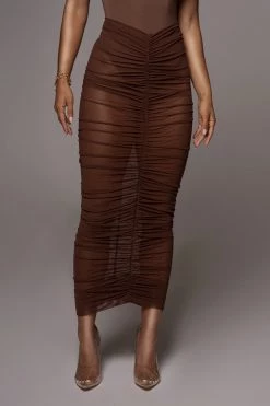 JLUXLABEL COCO MESH RUCHED COVER UP SKIRT NEW ARRIVALS