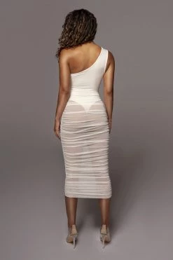 JLUXLABEL IVORY MESH RUCHED COVER UP SKIRT NEW ARRIVALS 16 JLUXLABEL IVORY MESH RUCHED COVER UP SKIRT NEW ARRIVALS