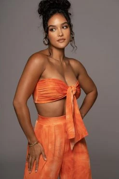 JLUXLABEL ORANGE ANAHI TIE DYE SET
