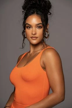 JLUXLABEL NEW ARRIVALS JLUXBASIX TANGERINE CLASSIC CUT TANK