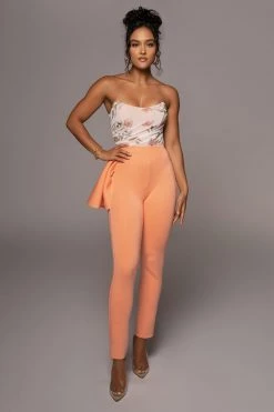 JLUXLABEL PEACH ABRIL HIGH WAIST PANTS NEW ARRIVALS