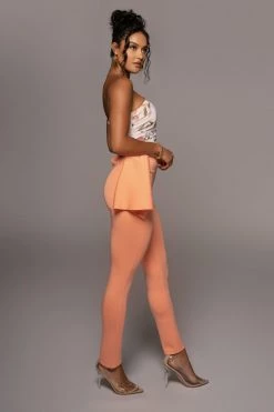 JLUXLABEL PEACH ABRIL HIGH WAIST PANTS NEW ARRIVALS