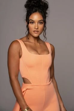 JLUXLABEL PEACH LET'S GET LOST CORSET NEW ARRIVALS