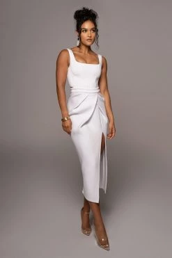 JLUXLABEL NEW ARRIVALS WHITE LET'S GET LOST CORSET