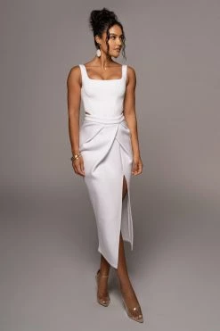 JLUXLABEL NEW ARRIVALS WHITE LET'S GET LOST CORSET