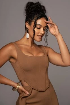 JLUXLABEL NEW ARRIVALS LATTE LET'S GET LOST CORSET