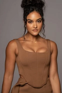 JLUXLABEL NEW ARRIVALS LATTE LET'S GET LOST CORSET