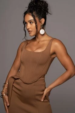 JLUXLABEL NEW ARRIVALS LATTE LET'S GET LOST CORSET