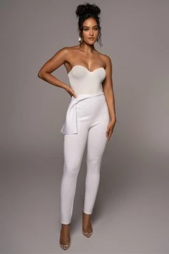 JLUXLABEL WHITE ABRIL HIGH WAIST PANTS NEW ARRIVALS