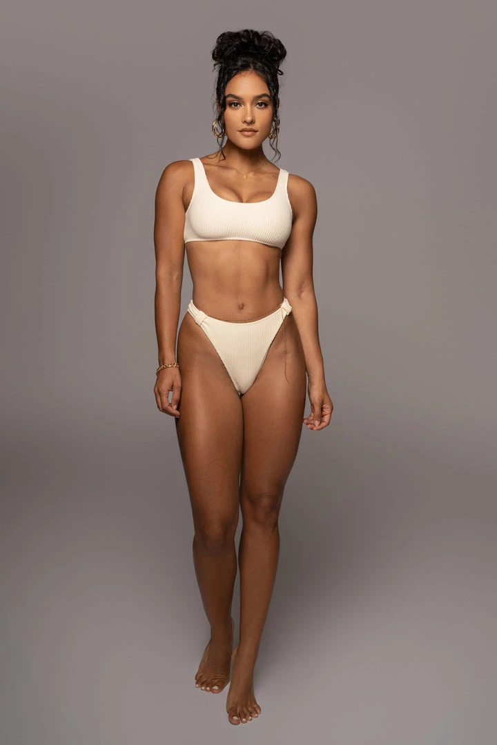 JLUXLABEL BUTTERCREAM BLESSE RIBBED BIKINI SET 3 JLUXLABEL BUTTERCREAM BLESSE RIBBED BIKINI SET