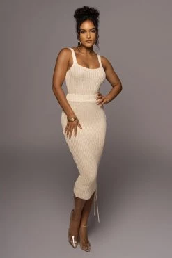 JLUXLABEL NEW ARRIVALS IVORY BARE IT ALL SKIRT SET