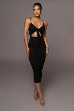 JLUXLABEL GETAWAY WEAR BLACK SOULMATE CUT OUT DRESS