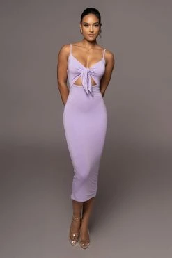 JLUXLABEL NEW ARRIVALS LILAC SOULMATE CUT OUT DRESS