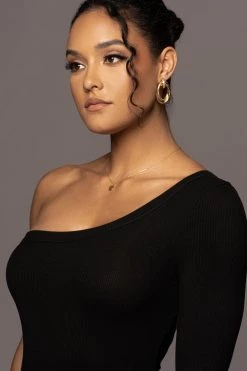 JLUXLABEL BLACK VIXEN ONE SHOULDER DRESS DRESSES