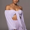 JLUXLABEL NEW ARRIVALS LILAC RAELLE CROP TOP