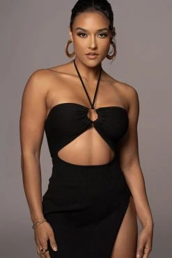 JLUXLABEL NEW ARRIVALS BLACK JULIETA MAXI DRESS