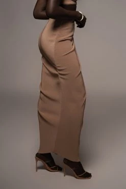 JLUXLABEL BEIGE ATHENA DRAPED SKIRT NEW ARRIVALS