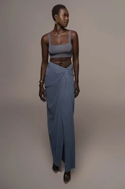 JLUXLABEL BLUE ATHENA DRAPED SKIRT NEW ARRIVALS 10 JLUXLABEL BLUE ATHENA DRAPED SKIRT NEW ARRIVALS