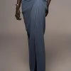 JLUXLABEL BLUE ATHENA DRAPED SKIRT NEW ARRIVALS 2 JLUXLABEL BLUE ATHENA DRAPED SKIRT NEW ARRIVALS
