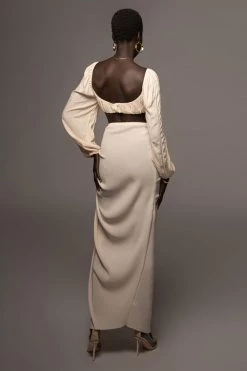 JLUXLABEL BUTTERCREAM ATHENA DRAPED SKIRT