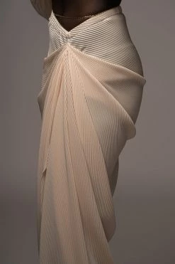 JLUXLABEL BUTTERCREAM ATHENA DRAPED SKIRT