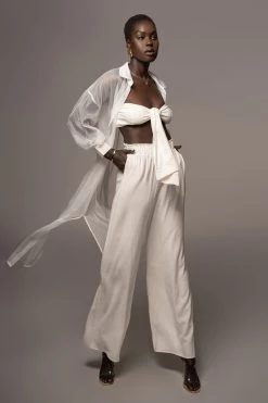 JLUXLABEL WHITE MORE LOVE LINEN SET NEW ARRIVALS