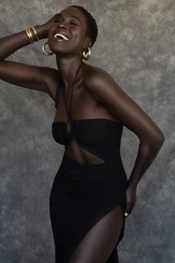 JLUXLABEL NEW ARRIVALS BLACK JULIETA MAXI DRESS