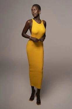 JLUXLABEL MUSTARD SOUL SEARCHING DRESS