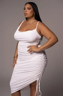 JLUXLABEL IVORY WOJEK SLINKY DRESS