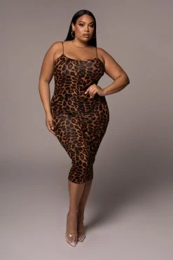 JLUXLABEL LEOPARD VINCE BODYCON DRESS