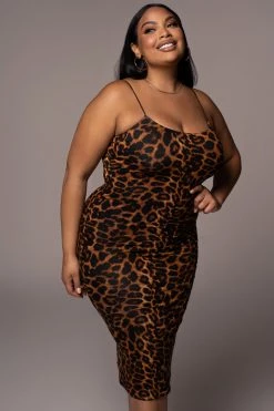 JLUXLABEL LEOPARD VINCE BODYCON DRESS