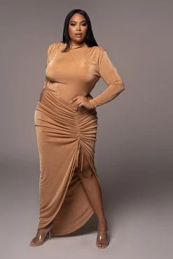 JLUXLABEL PECAN HANNA SLINKY SKIRT SALE